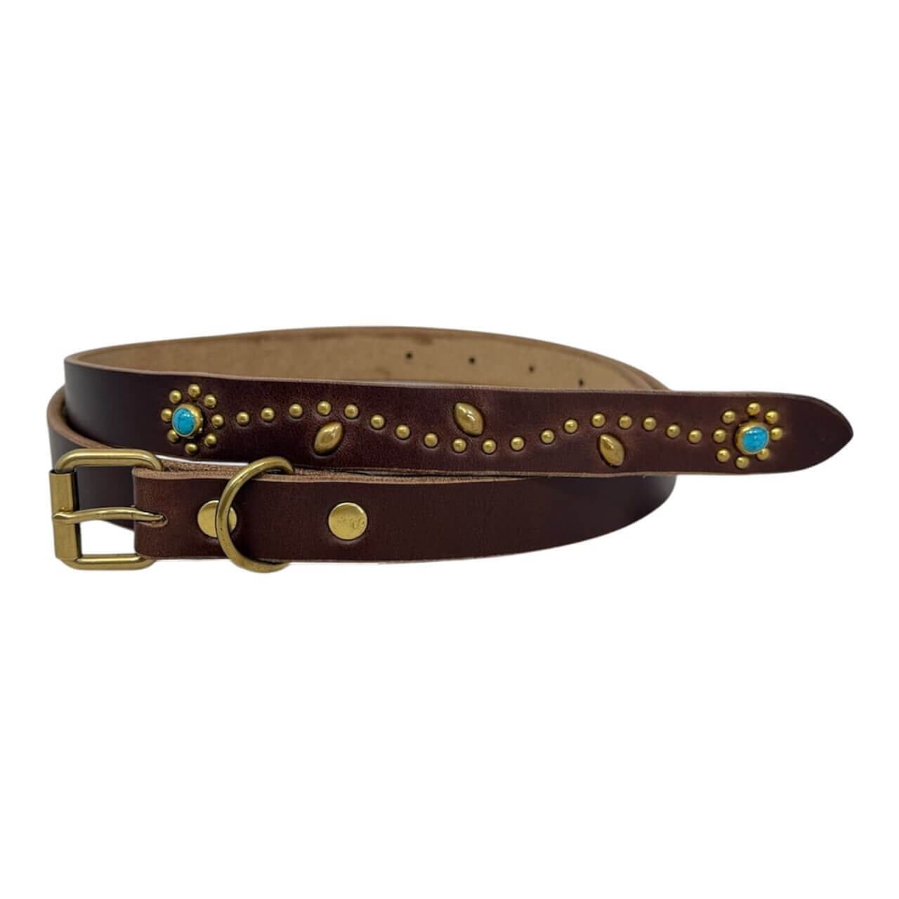 Re-ACT / Studs Flower Narrow Long Belt - スタッズ フラワー ナロー