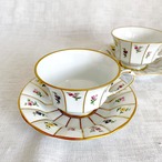 カップ＆ソーサー　フェルステンベルグ　　手描き小花柄　面取り金彩 Furstenberg 17twc31