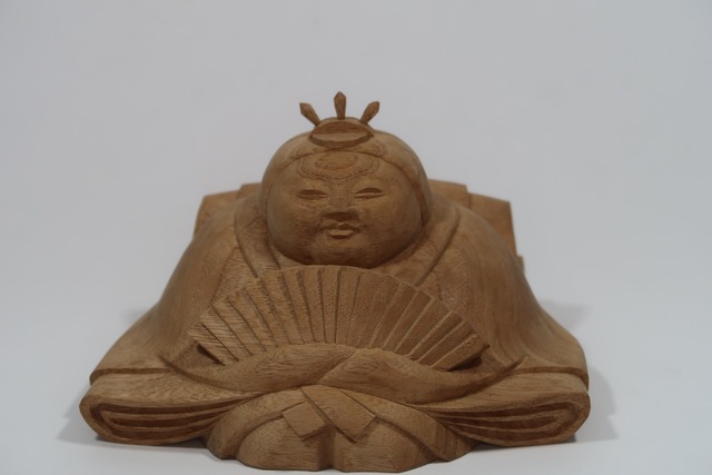 The Gentle Blessing ― An Original Pair of Wooden Hina Dolls by Nozomu Mori