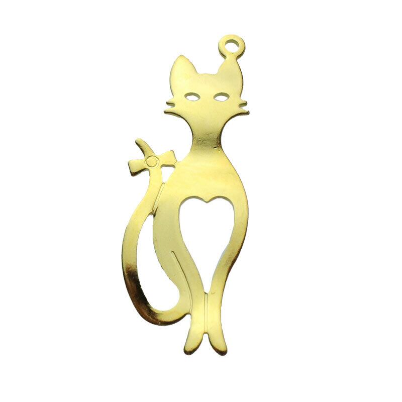 アクセサリー パーツ チャーム ネコ 猫 アニマル シルエット 10個 30mm