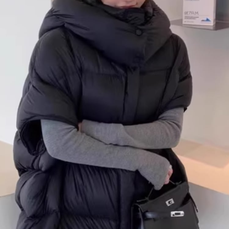 フード付き ショート ダウンベスト ◆2col YH9825