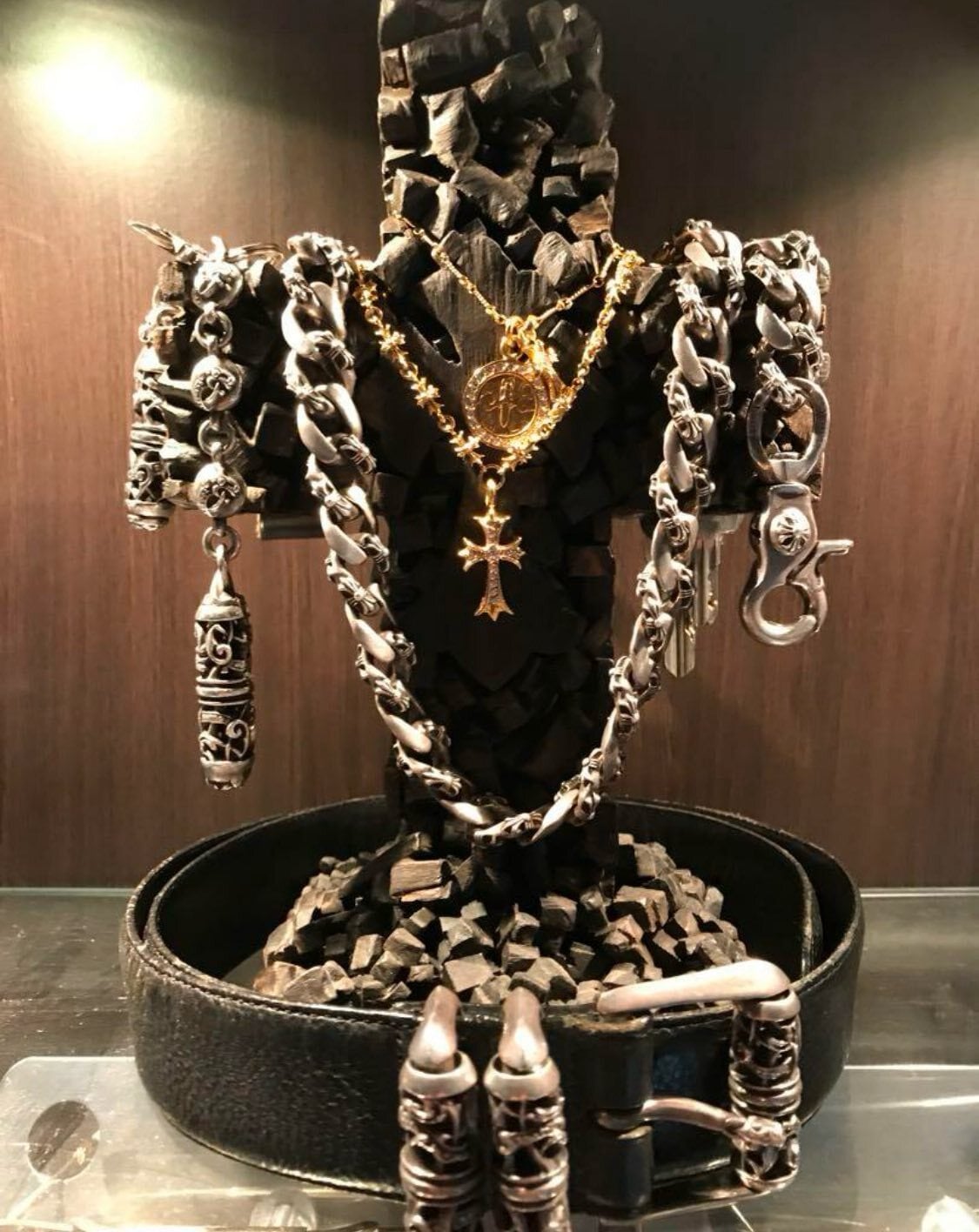 希少CHROME HEARTS エボニー製オーナメントオブジェ ブラウン CHROME HEARTS クロムハーツ エボニー オーナメントオブジェ