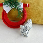 村田菜穂美 干支 染ライン 白とら