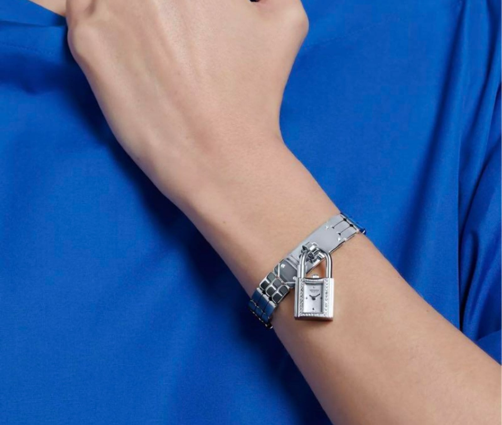 エルメス　腕時計　ケリーウォッチミニ　ステンレス　ダイヤ　クロシェット付　新品 エルメス 腕時計 ケリーウォッチミニ ステンレス ダイヤ