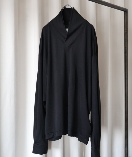 nonnotte “ Shawl Collar V/N Tapered Oversized Long Sleeve ( Meteorite )”
