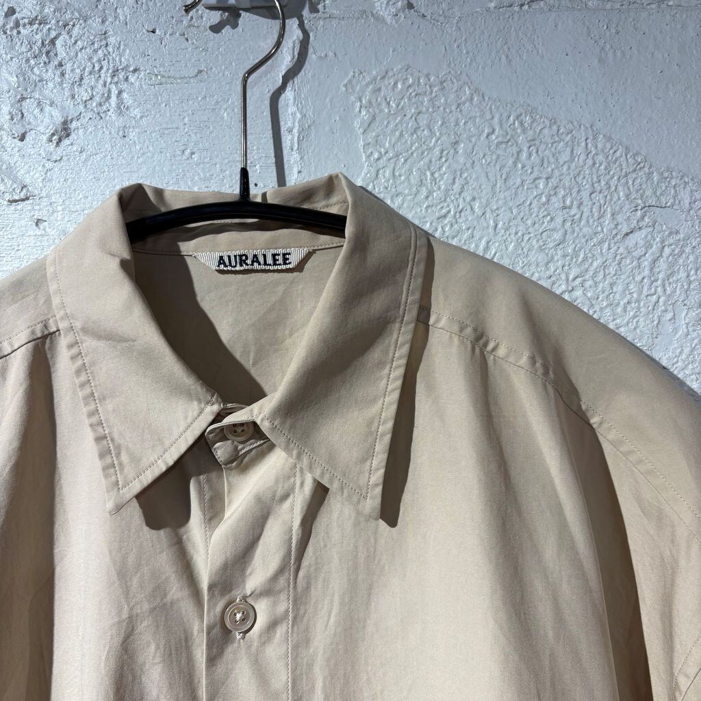 AURALEE オーラリー WASHED FINX TWILL BIG HALF SLEEVED SHIRTS 半袖