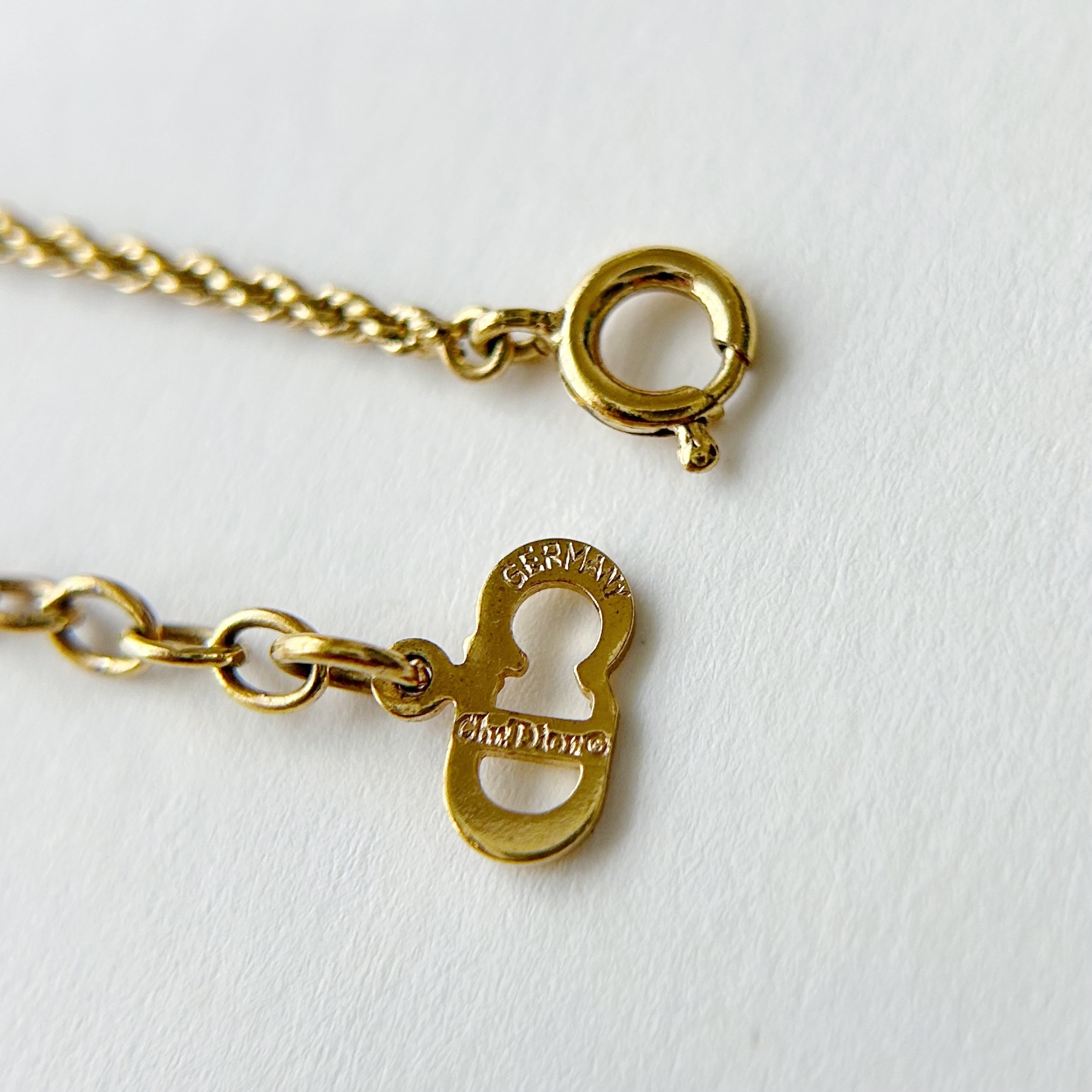 N7088】Christian Dior CD logo necklace/クリスチャンディオール