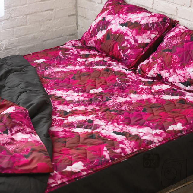 キルトケットシングル/frilly petal _pink/シングルサイズ