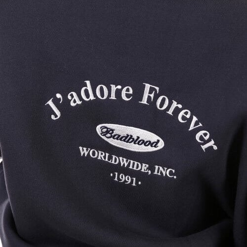 BADBLOOD] CLASSIC LOGO POLO SWEATSHIRTS IN NAVY 正規品 韓国