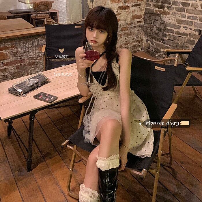 サマードレス スカート 薄手 大人ガーリー スウィート キュート カジュアル 夏物 ピュア モンロー24274568389