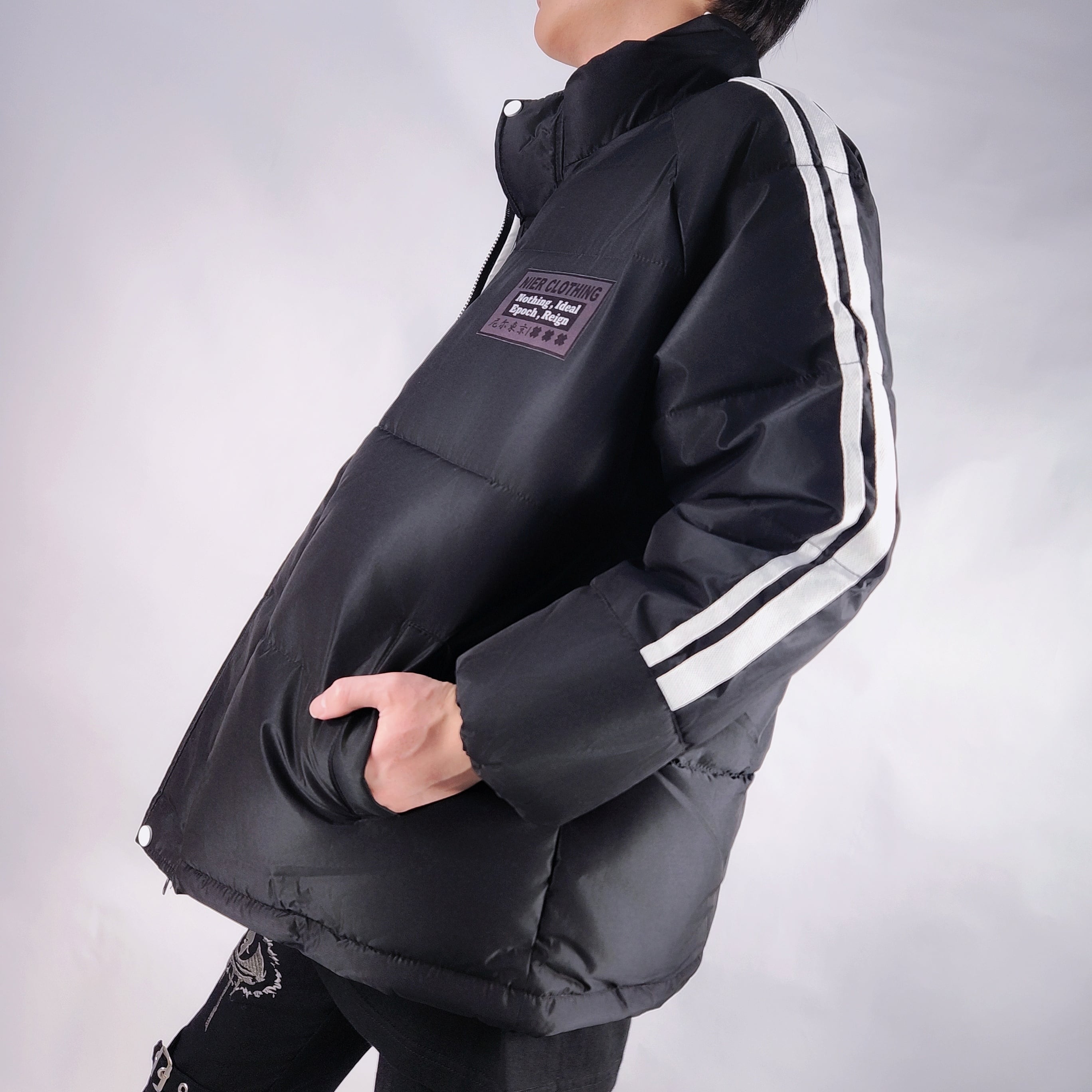 軽量WARM DOWN BLACK JACKET【NIER LOGO】 | NIER CLOTHING