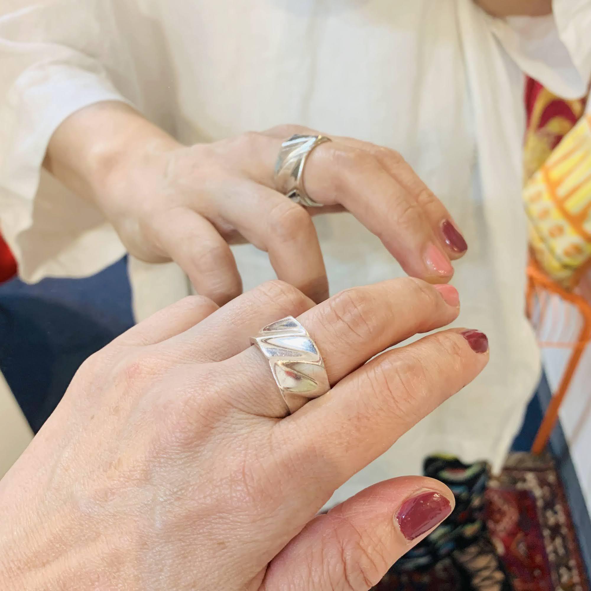 シルバー925 UNISEX モダンナットリング（16号） | Milo Antiques  