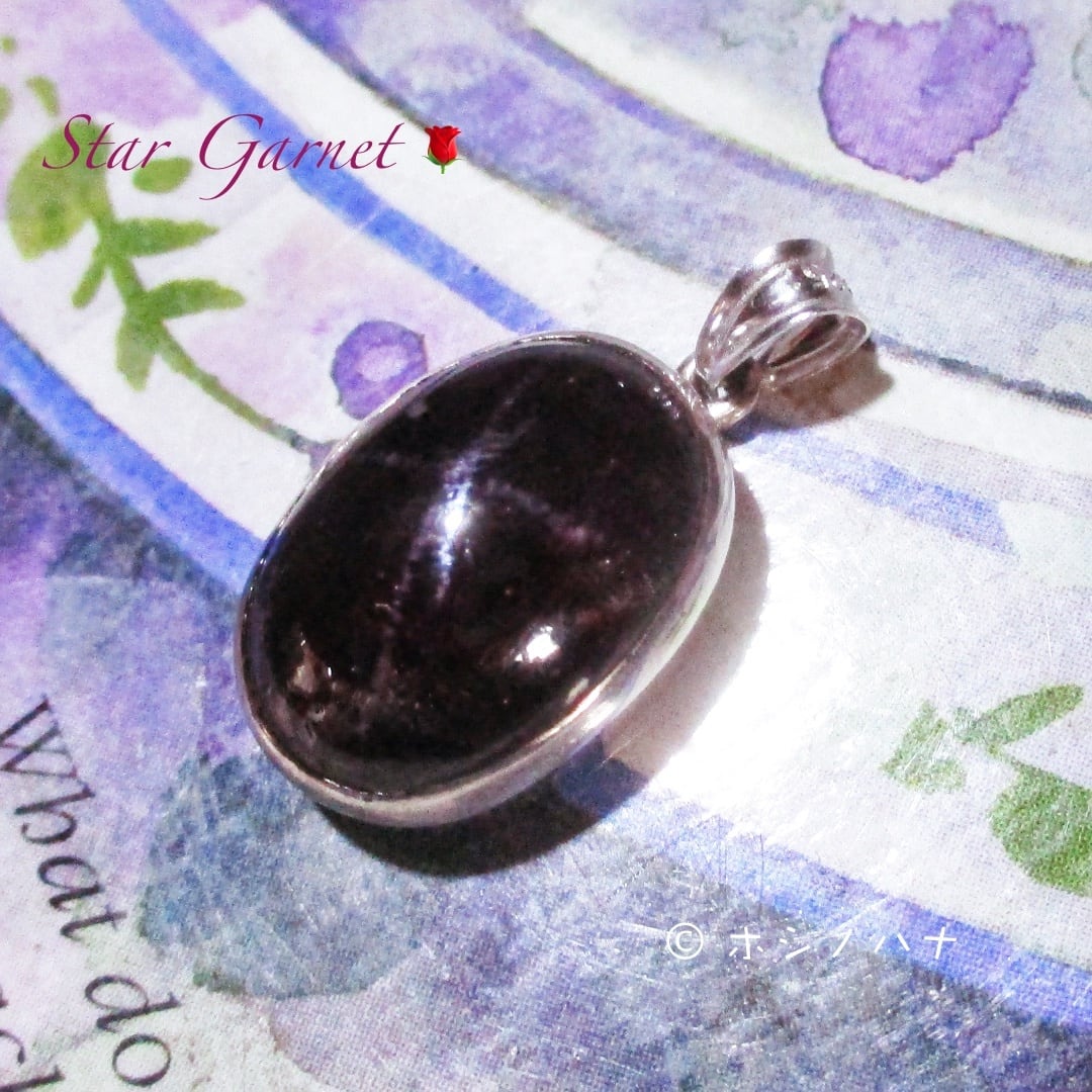 ★1月の誕生石★【Sv925】スターガーネット ペンダント ★星降る夜の守護者★＊希少石＊