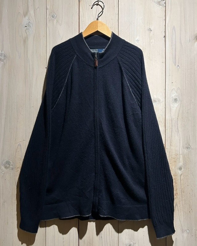 【a.k.a.C.a.k.a vintage】90's“Polo by Ralph Lauren” Vintage Cashmere Zip Up Knit
