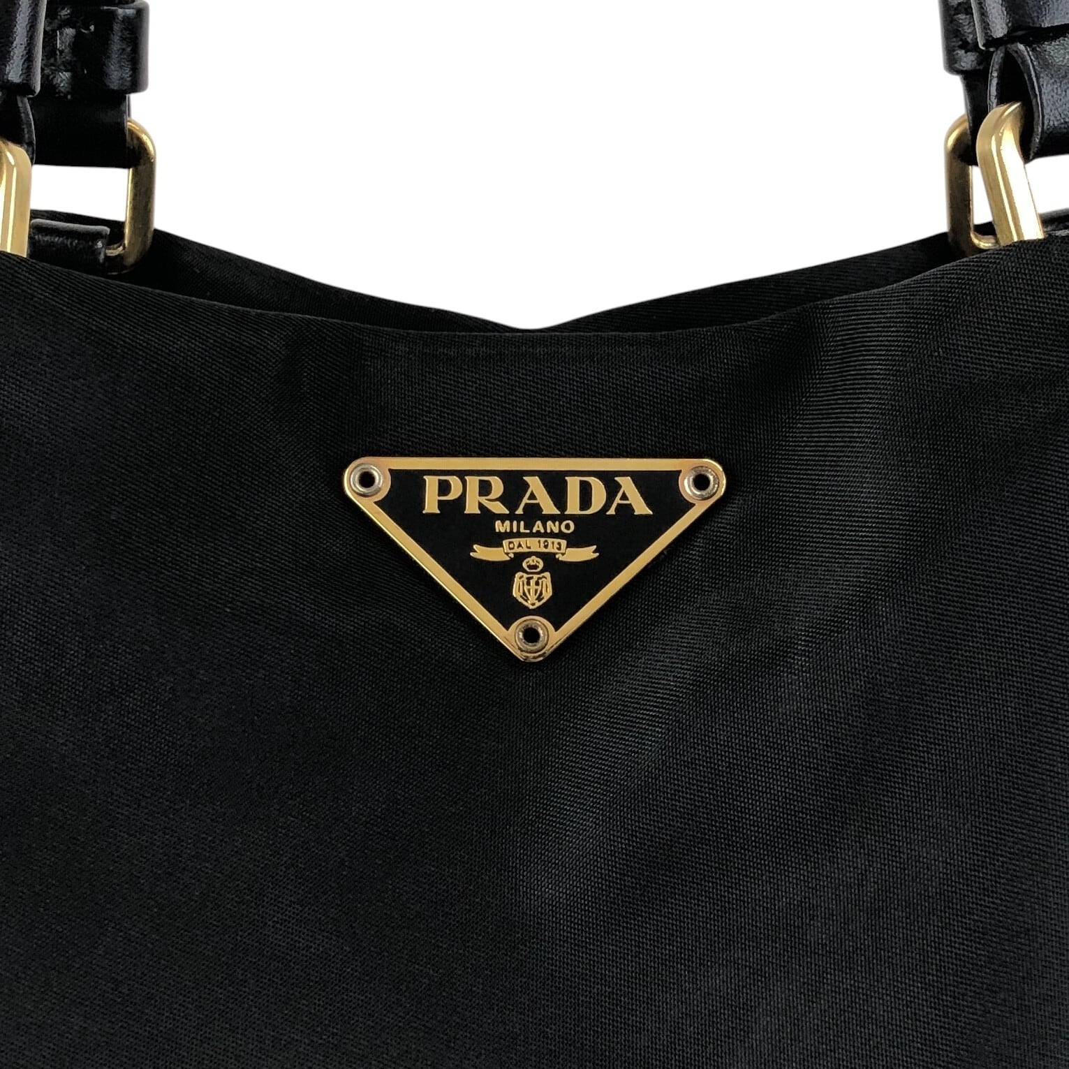 PRADA プラダ ハンドバッグ ブラック トライアングルロゴ ナイロン