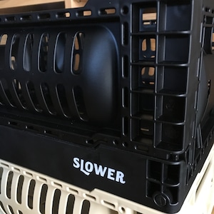 SLOWER スローワー コンテナバスクS 収納ボックス【ブラック オリーブ  ベージュ】