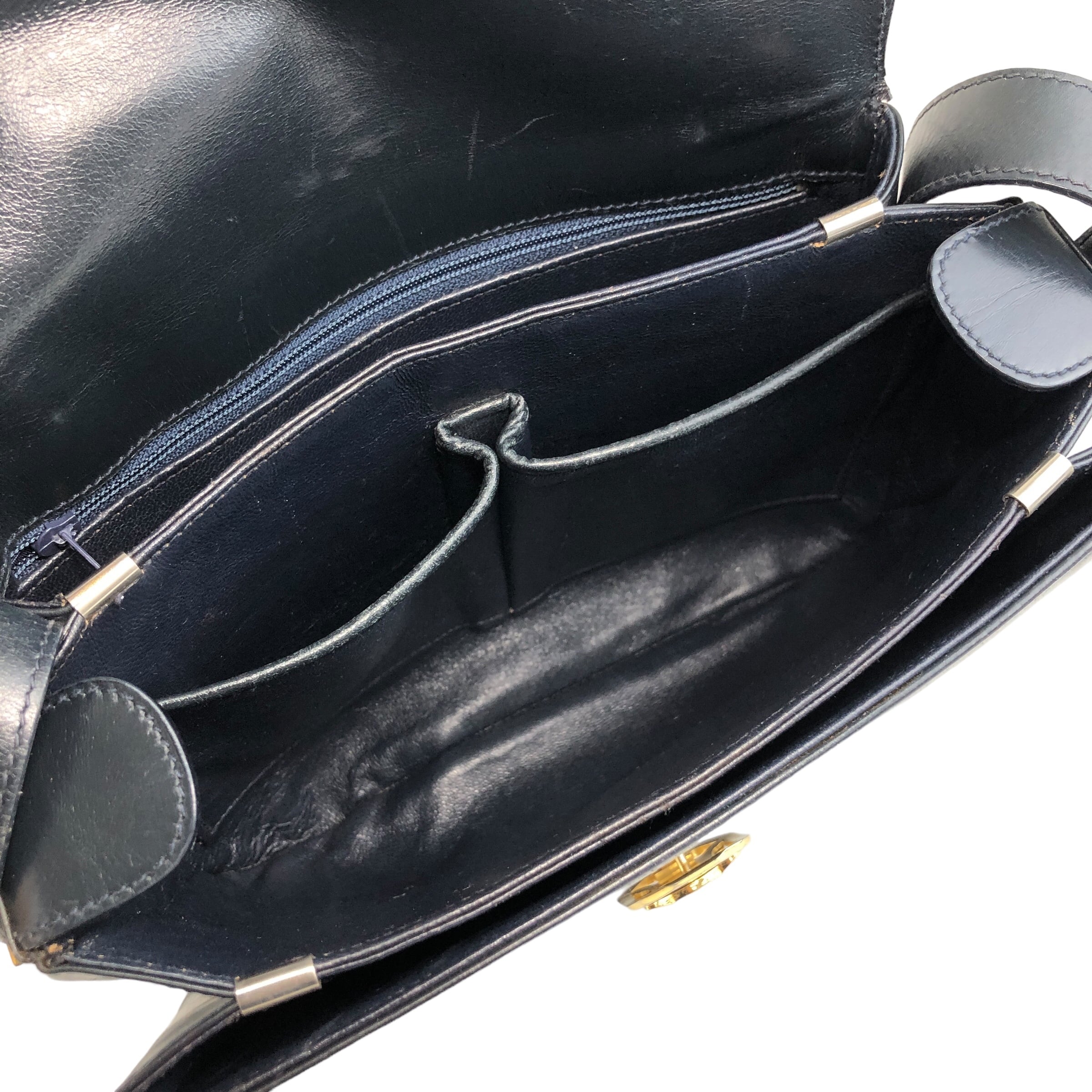 CELINE(セリーヌ) ショルダーバッグ トリオ ダークネイビー レザー CELINE セリーヌ ショルダーバッグ ダークネイビートリオンフ レザー