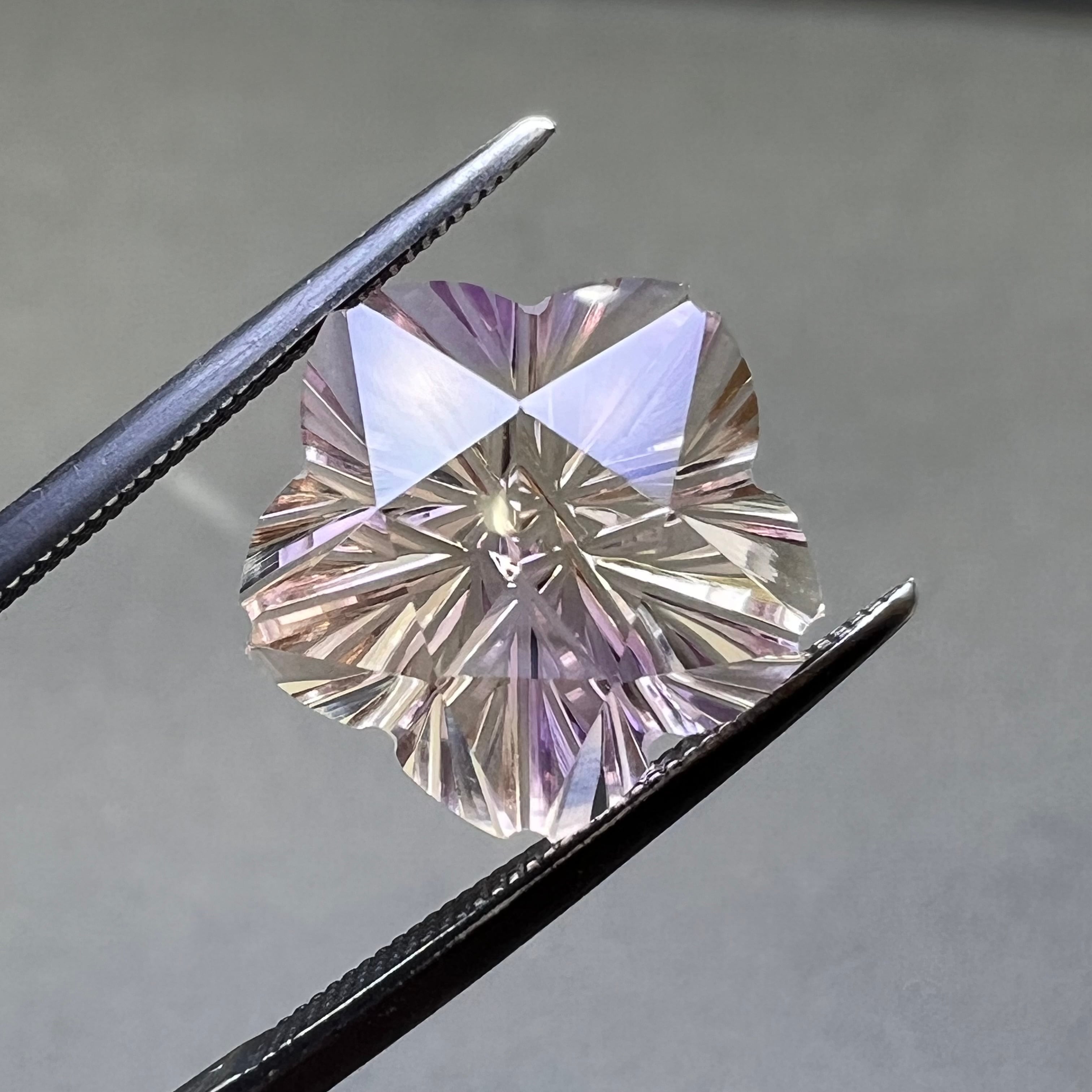 甲州貴石切子 アメトリン 7.46ct 桜 13mm ルース