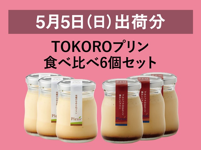 TOKOROプリン食べ比べ6個セット【2024年5月5日出荷分】