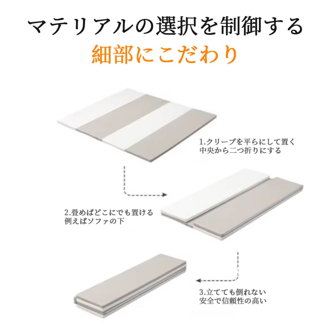 プレイマット 折りたたみ ベビー 厚手 防水 赤ちゃん 防音 床暖房対応 