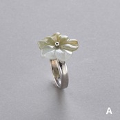 翡翠のお花リング SV flower A貨翡翠 jd_rg1838