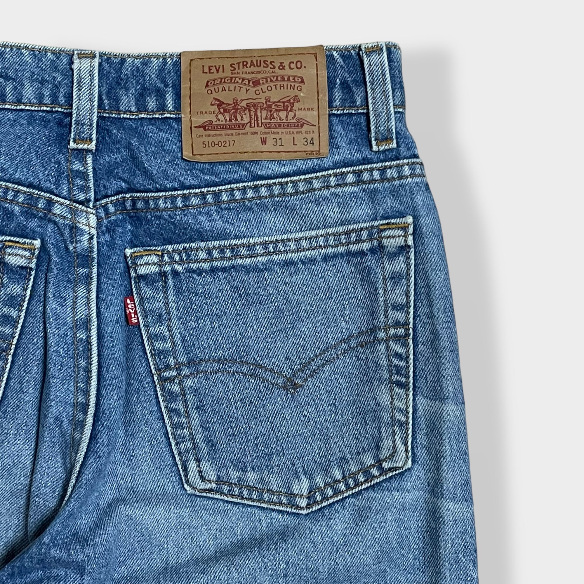 LEVI'S】90s USA製 510-0217 デニム ジーンズ ジーパン スリム ...