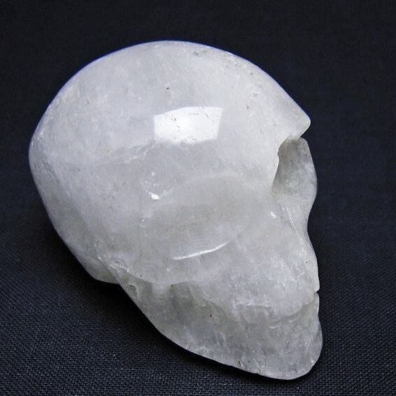 水晶 ドクロ スカル 置物 一点物 145-1748