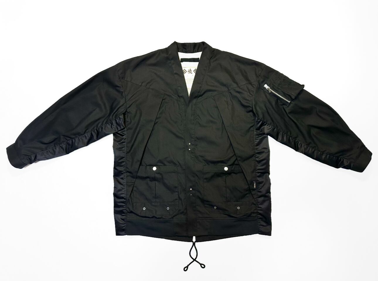 24AW FURYシレー加工ミリタリーナイロンツイル7分丈半纏フライトジャケット 24AW FURYシレー加工ミリタリーナイロンツイル7分丈半纏フライト