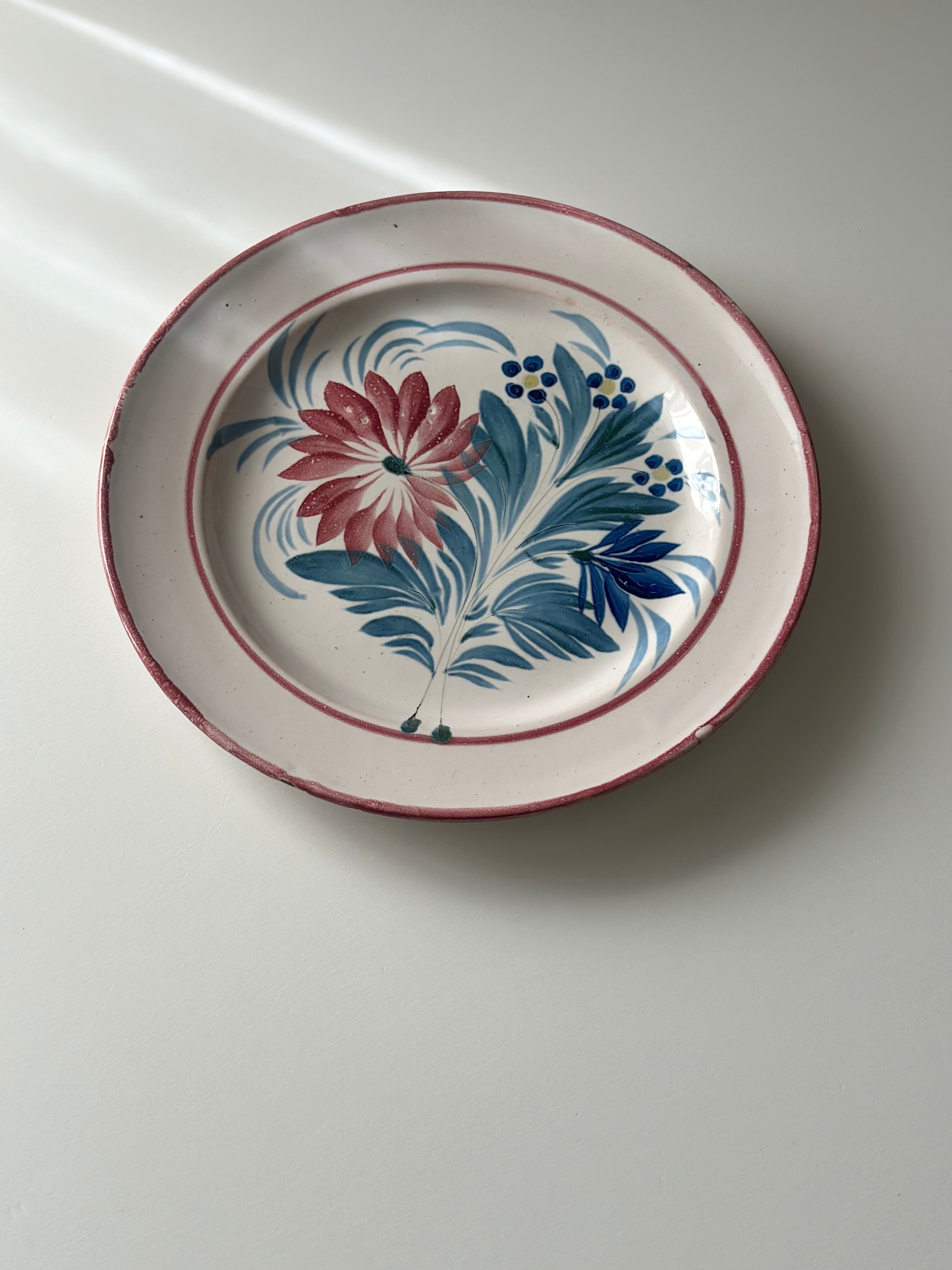 french vintage plate / 花柄のヴィンテージプレート | VIRON antique