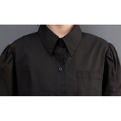 バイカラー フレア シャツワンピース  30101