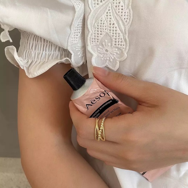 18kgp crochet ring (R90)