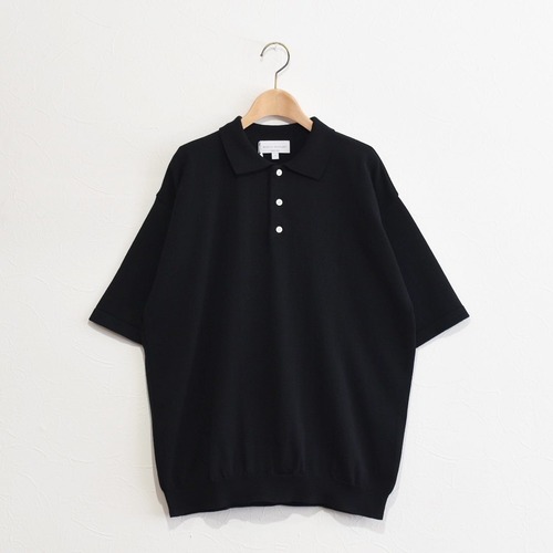 【Unisex】MANUAL ALPHABET  |  ALL TIME KNIT POLO　マニュアルアルファベット  |  コットンニット ポロシャツ