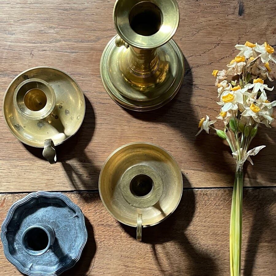 フランスアンティーク エタンと硝子の一輪挿し 花瓶 フラワーベース