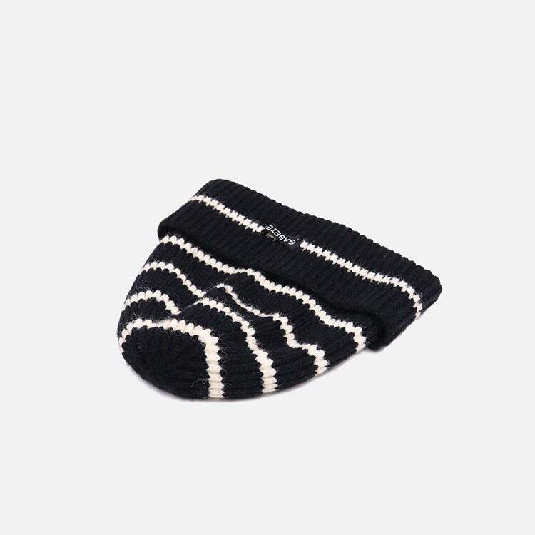 ★PINSTRIPED WOOL KNIT HAT　　　25190