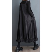 フロントジッパー Aライン サスペンダースカート  00121