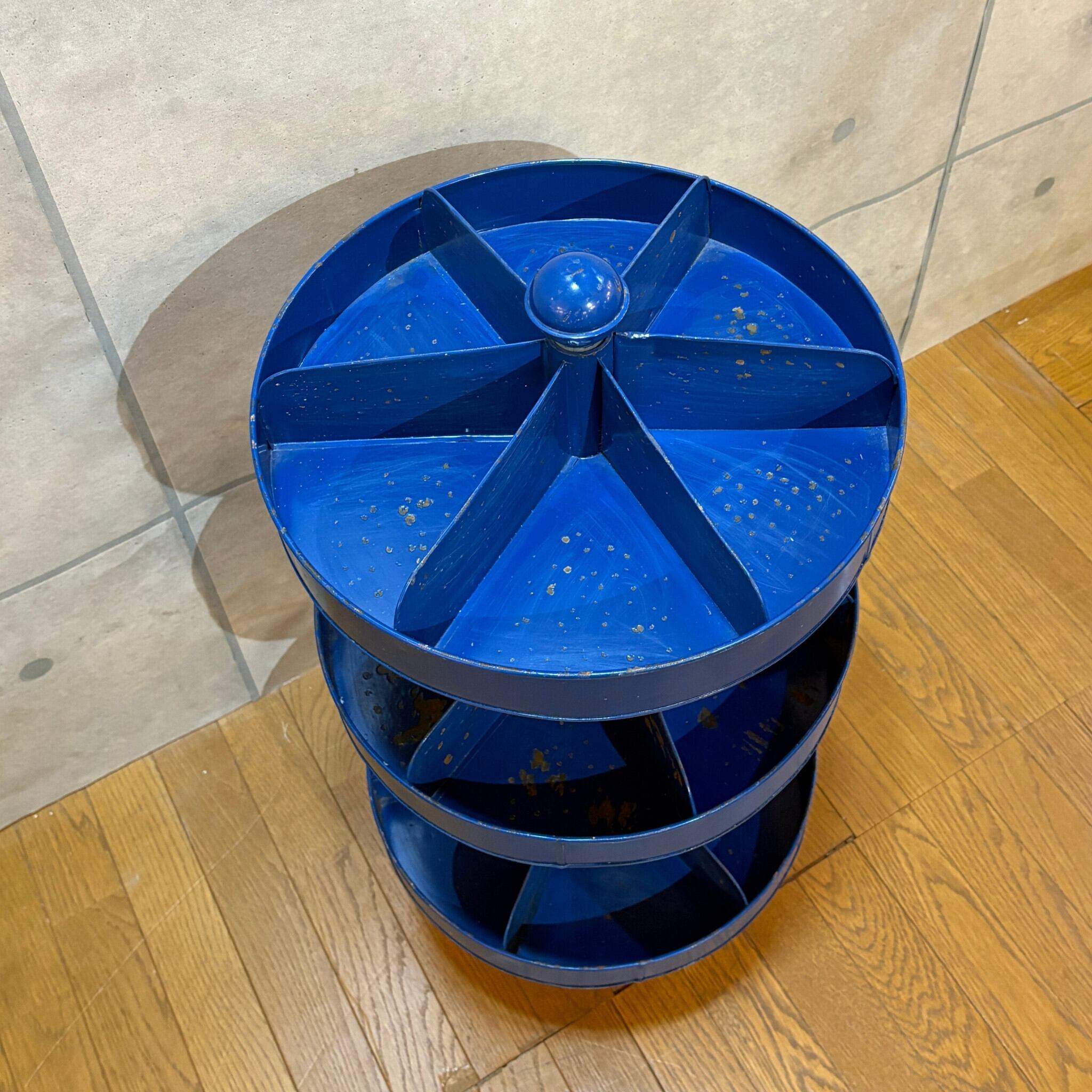 新品】DULTON ダルトン Round rack 3 layer 3段回転式ラック ブルー