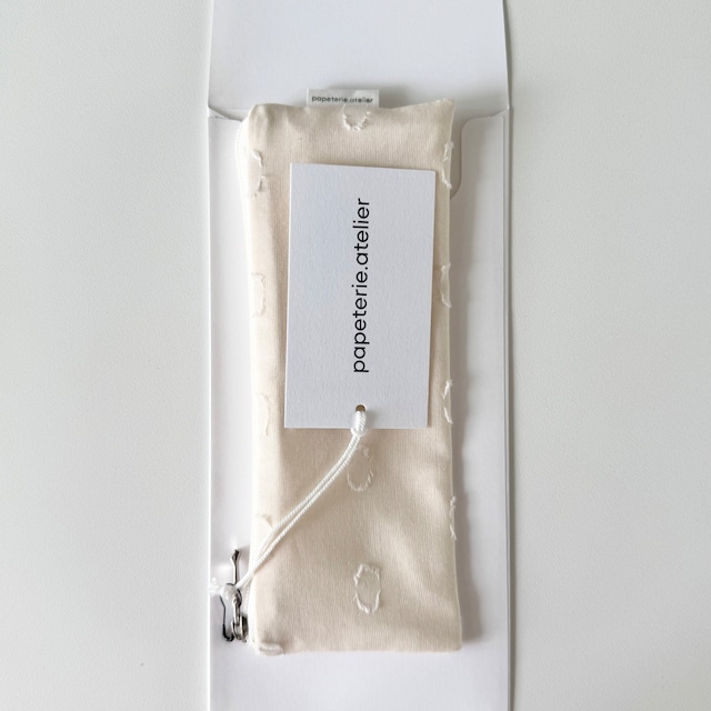 ★予約 papeterie.atelier 〔pencil case -puffy dot-〕