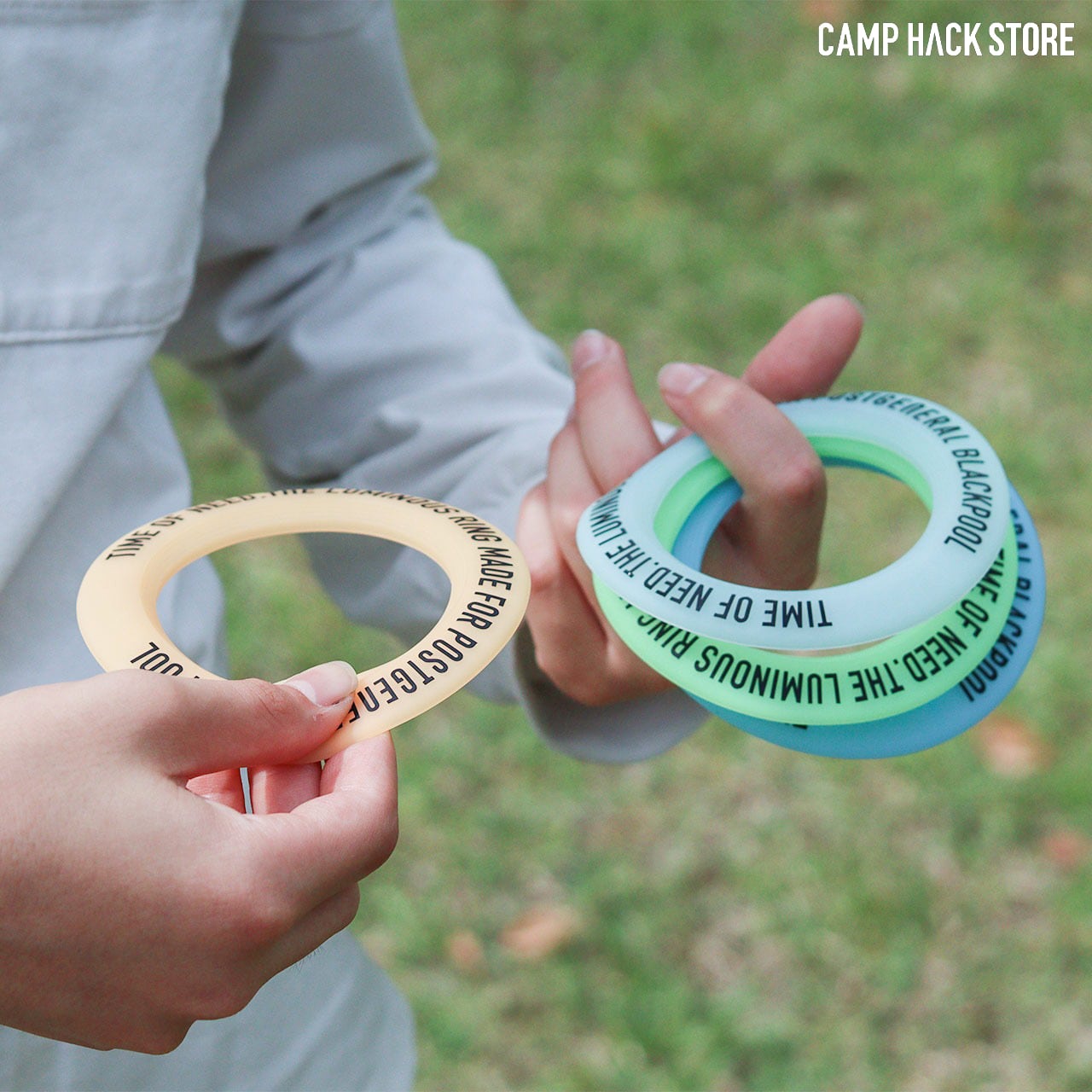 暗闇で光る「ルミナスリング」 | CAMP HACK STORE