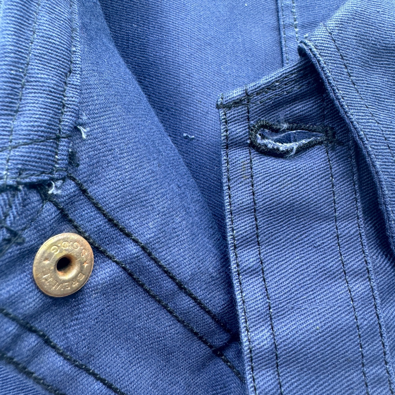 Le Fortex フレンチワークジャケット メタルボタン 40s 画像9