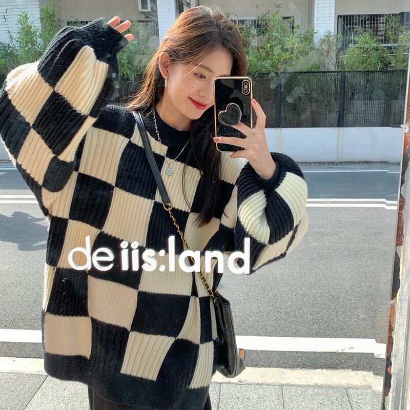 セーター レディースウィンタースタンダードスタイルニットトップス レトロ 冬物 1号婦人65610180287