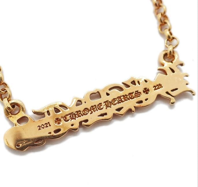 CHROME HEARTS クロムハーツ HEARTSロゴ ネックレス 22K ロール