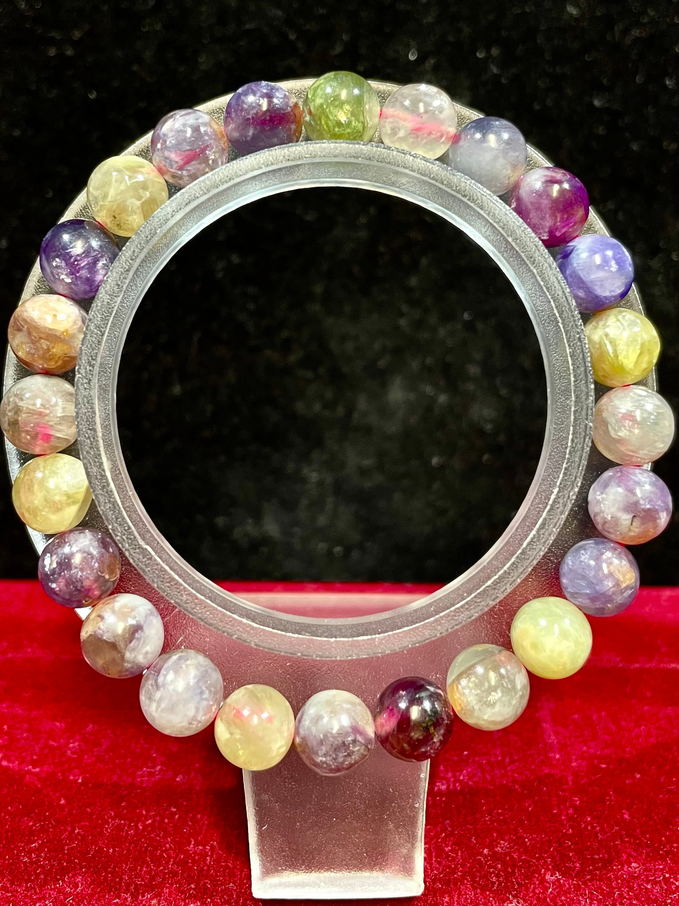 6) 天然マルチカラー「マイカ」ブレスレット