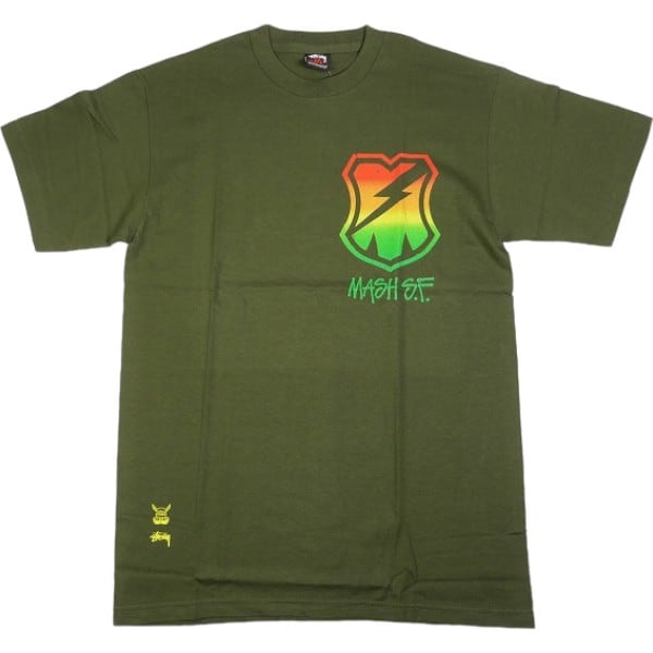 Size【M】 STUSSY ステューシー ×MASH S.F. TEE Tシャツ オリーブ 