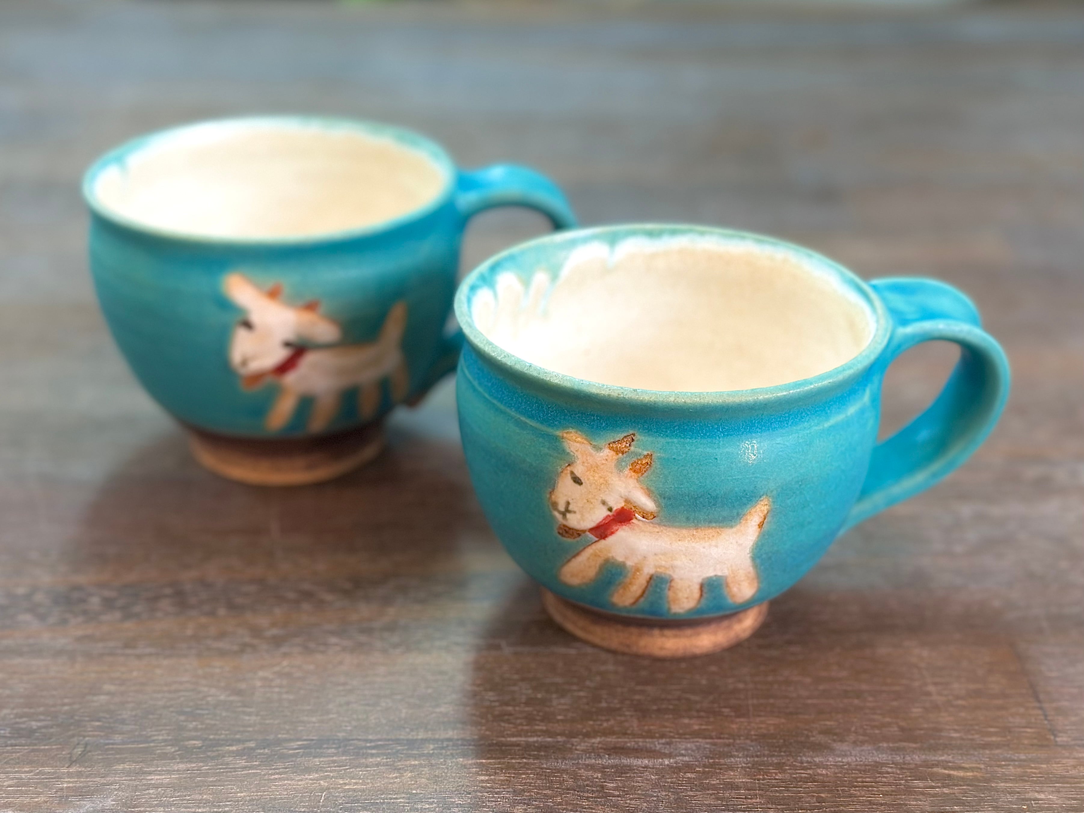 丸マグ【ヤギ・ひつじ】 | atelier qucchane(アトリエクッチャネ）