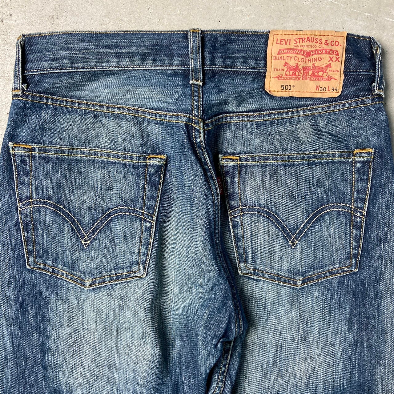 トルコ製 Levi's ユーロリーバイス 501 デニムパンツ エイジング加工