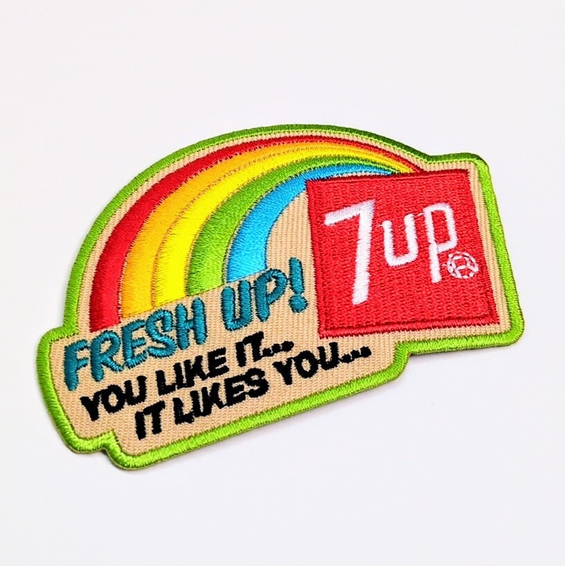 送料無料！ ☆刺繍アイロンワッペン☆【 7up ( セブンアップ