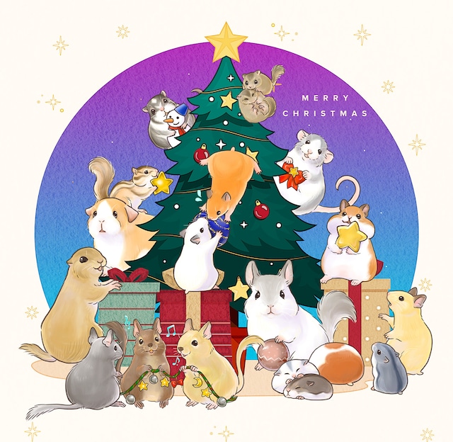 クリスマス マウス タペストリー 壁掛け 113×116cm ラージサイズ FM-L002