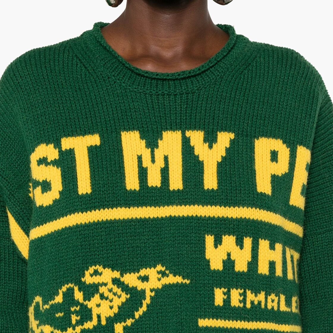 MM6 LOST MY PET OVERSIZE KNIT GREEN/YELLOW | PAY ID