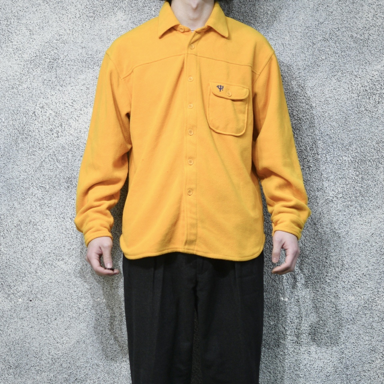 yellow fleece shirt