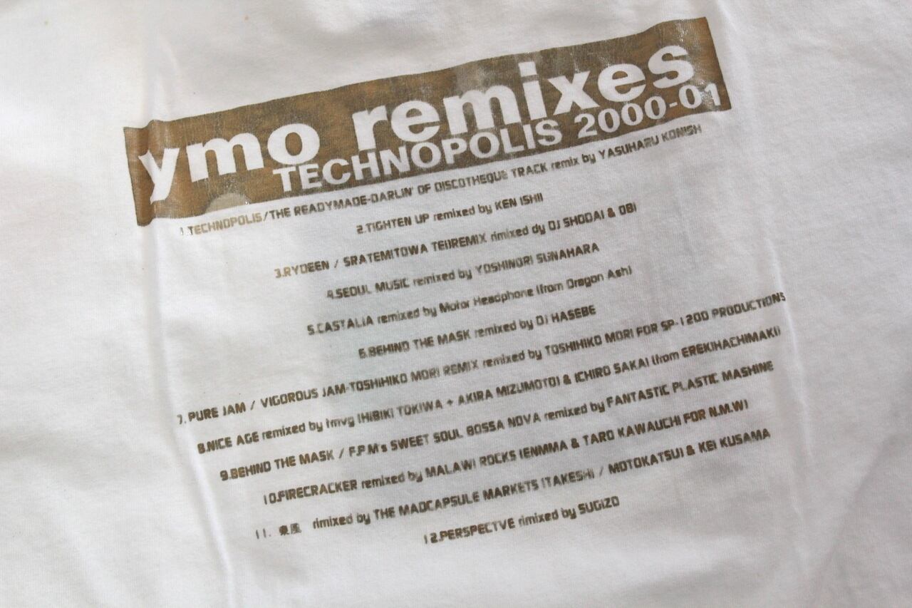 YMO REMIXES TECHNOPOLIS 2000-01 T-shirt | RM ism FUKUOKA